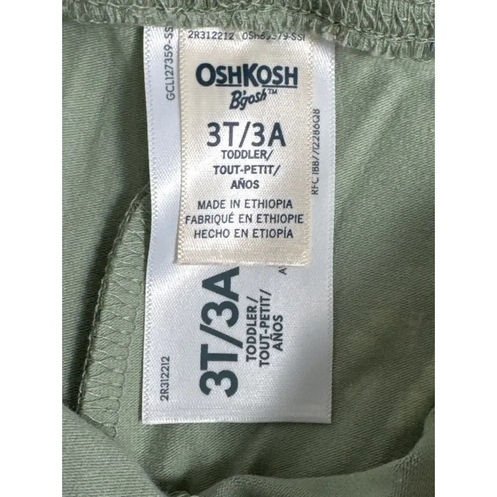 NWT OshKosh Toddler Girls Sage‎ Green Butterfly Short Sleeve Top and Leggings 3T